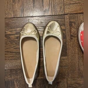 J. Crew Factory Metallic Gold Flats
